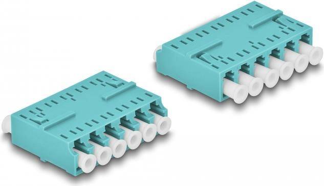 Delock Netzwerkkoppler - LC (W) zu LC (W) - Glasfaser - Aquamarin