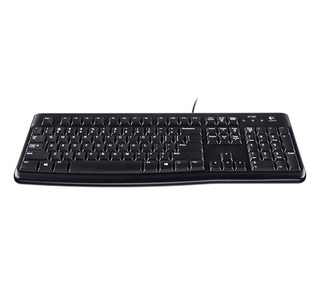 Logitech Desktop MK120, Volle Größe (100%), Kabelgebunden, USB, QWERTZ, Schwarz, Maus enthalten