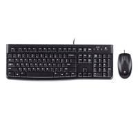 Logitech Desktop MK120, Volle Größe (100%), Kabelgebunden, USB, QWERTZ, Schwarz, Maus enthalten