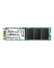 Ein kleines M.2-Solid-State-Drive mit einer grünen Leiterplatte, Etikett auf der linken Seite und schwarzen Speicherchips in der Mitte.
