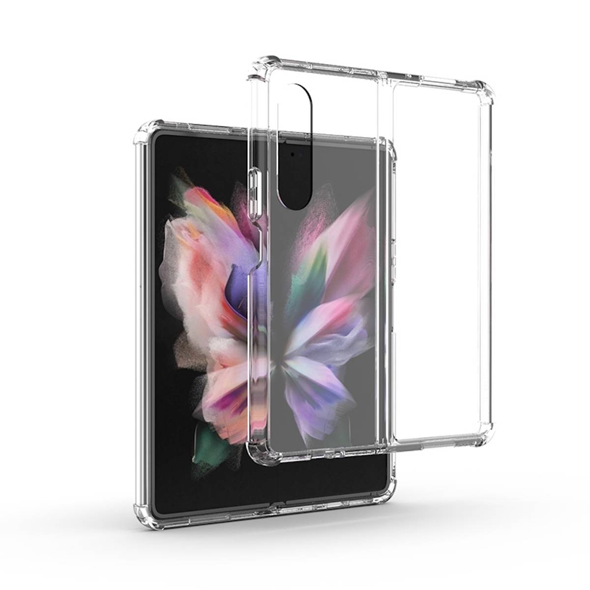 Für Samsung Galaxy Z Fold4 5G Design Schock Hart Cover Handy Tasche Hülle Etuis Transparent