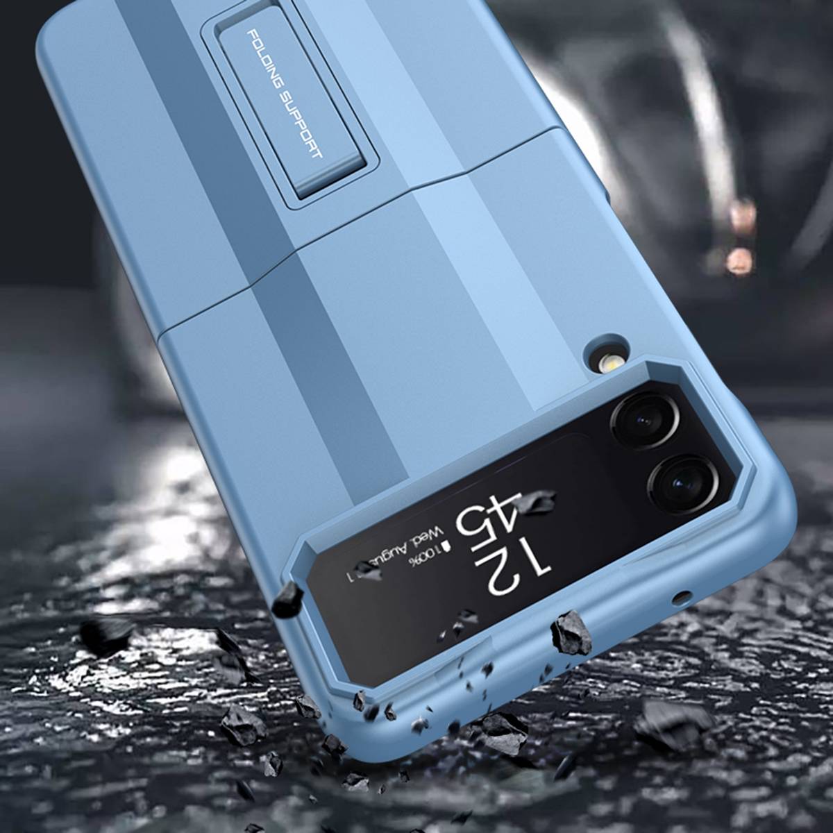 Für Samsung Galaxy Z Flip4 5G Kunststoff Cover Handy Hülle Schwarz