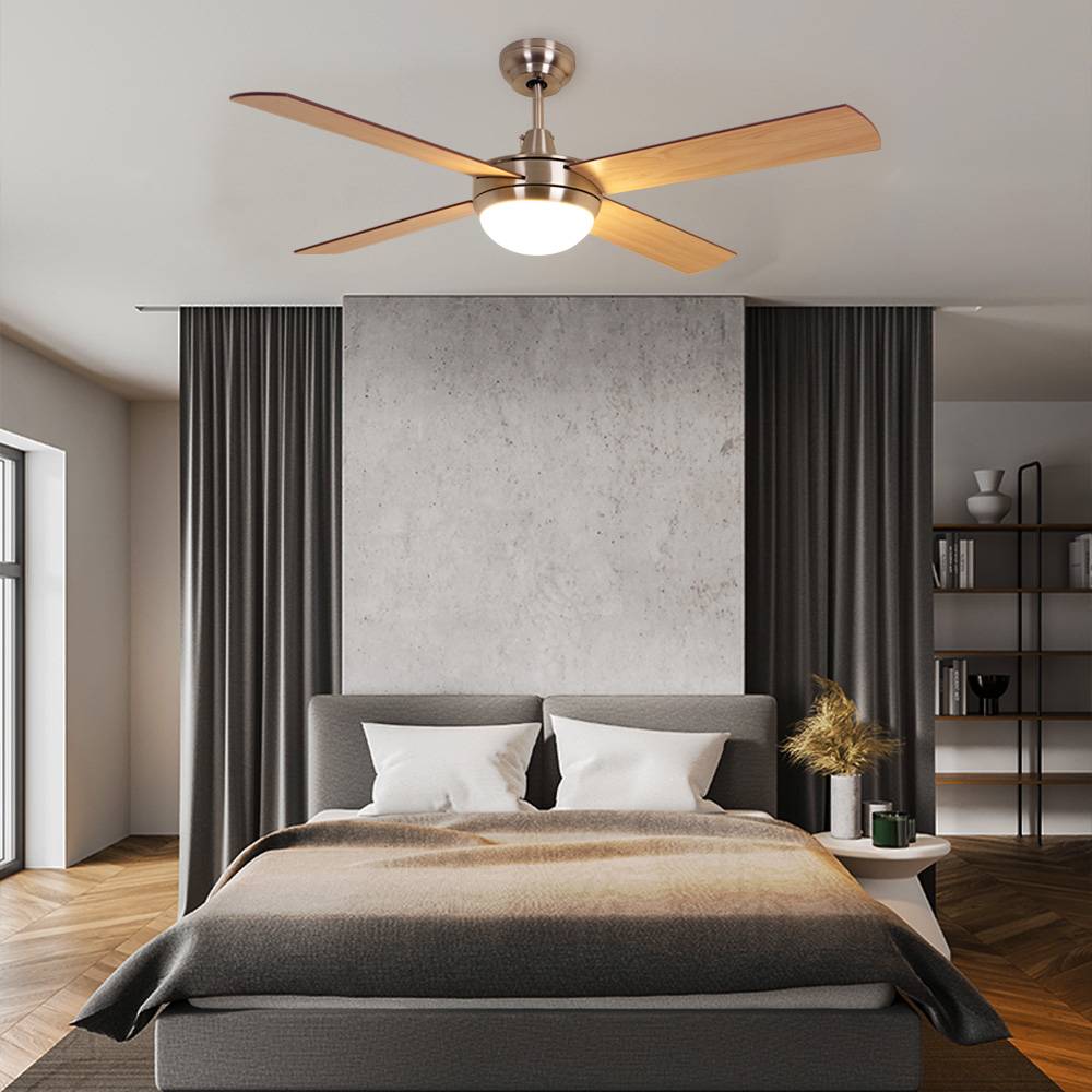 Deckenventilator mit Licht inkl. Fernbedienung 3 Stufen Vor-Rücklauf Flügel wendbar 132 cm