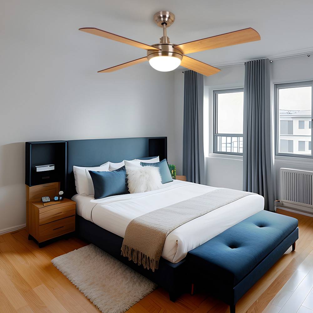 Deckenventilator mit Licht inkl. Fernbedienung 3 Stufen Vor-Rücklauf Flügel wendbar 132 cm