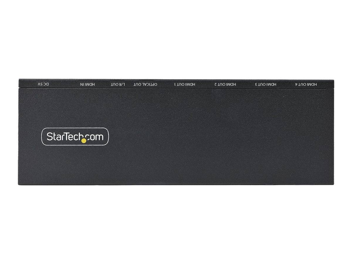 StarTech.com 4-Port HDMI Splitter, 4K 60Hz HDMI 2.0 Video, 1 In 4 Out HDMI Splitter, 4K HDMI Splitter w/Built-in Scaler,