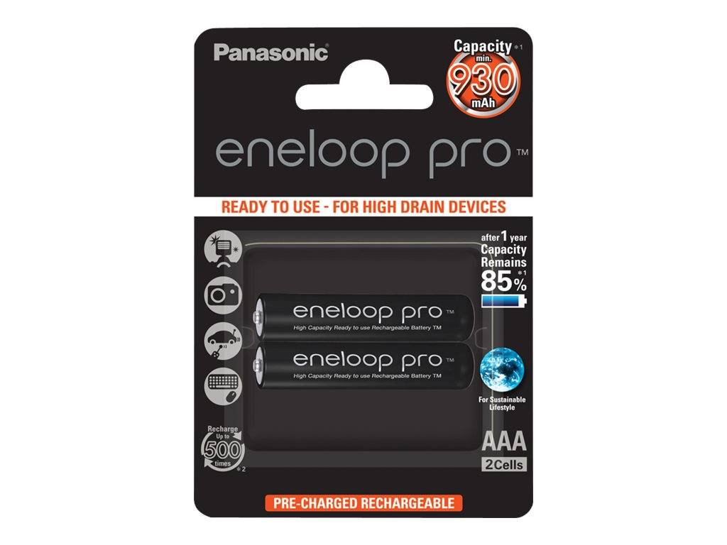 Panasonic eneloop pro BK-4HCDE/2BE - Batterie 2 x AAA - NiMH - (wiederaufladbar)
