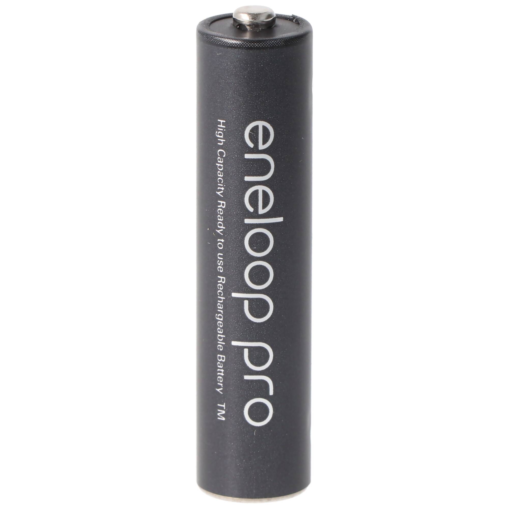 Panasonic eneloop pro, vorgeladen, 2-Pack BK-4HCDE/2BE Akku NiMH, Micro, AAA, HR03, 1.2V und 930mAh