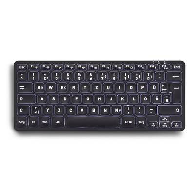 Perixx PERIBOARD-732B DE, Mini-Tastatur Wireless, mit Beleuchtung, schwarz Eingabe / Ausgabe Mäuse