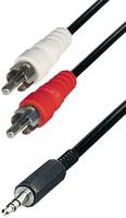 Hapena 07315, 3.5mm, Männlich, 2 x RCA, Männlich, 1,5 m, Schwarz, Rot, Weiß