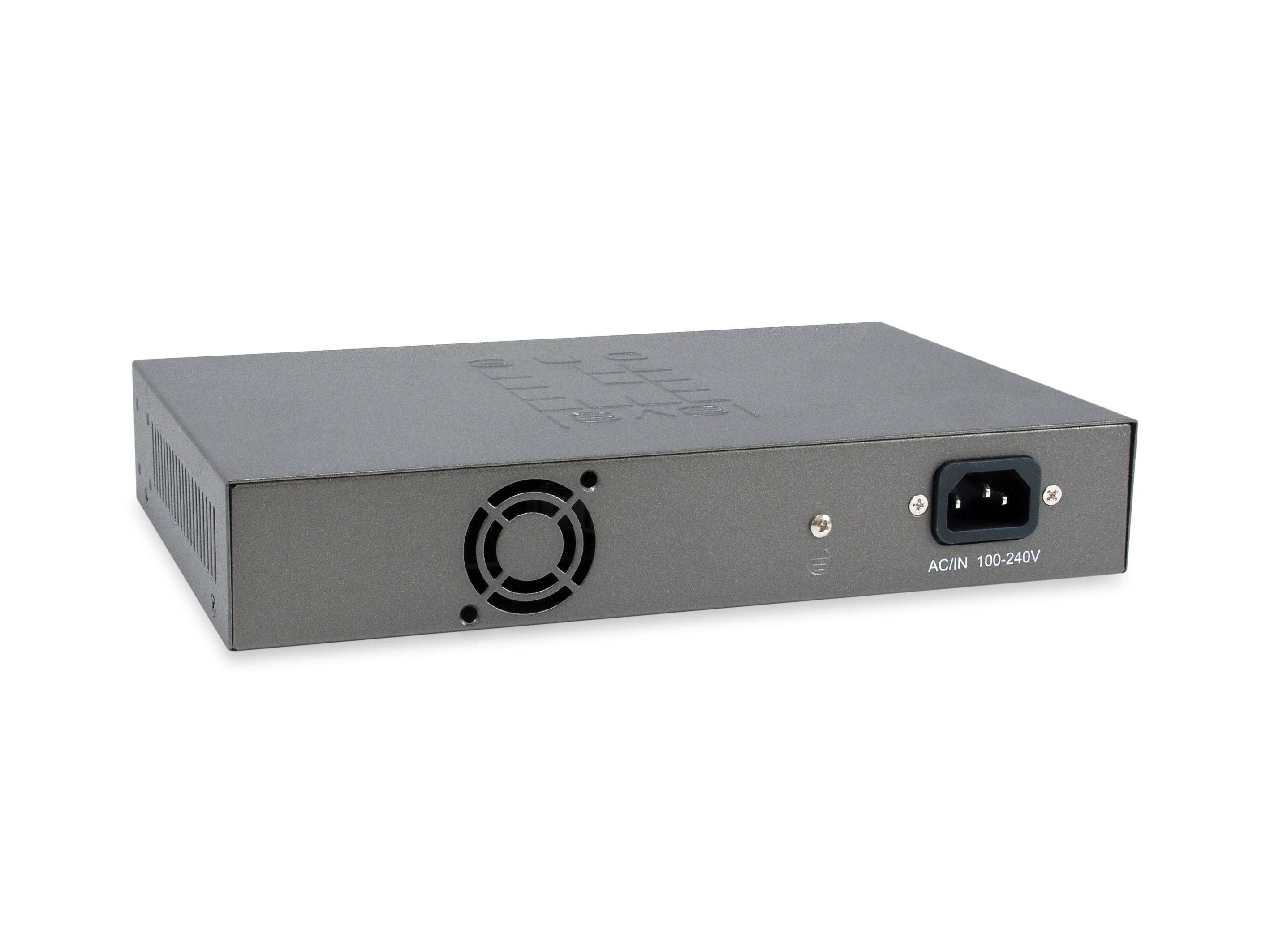 LevelOne GEP-1221 - Switch - unmanaged - 8 x 10/100/1000 (PoE+)