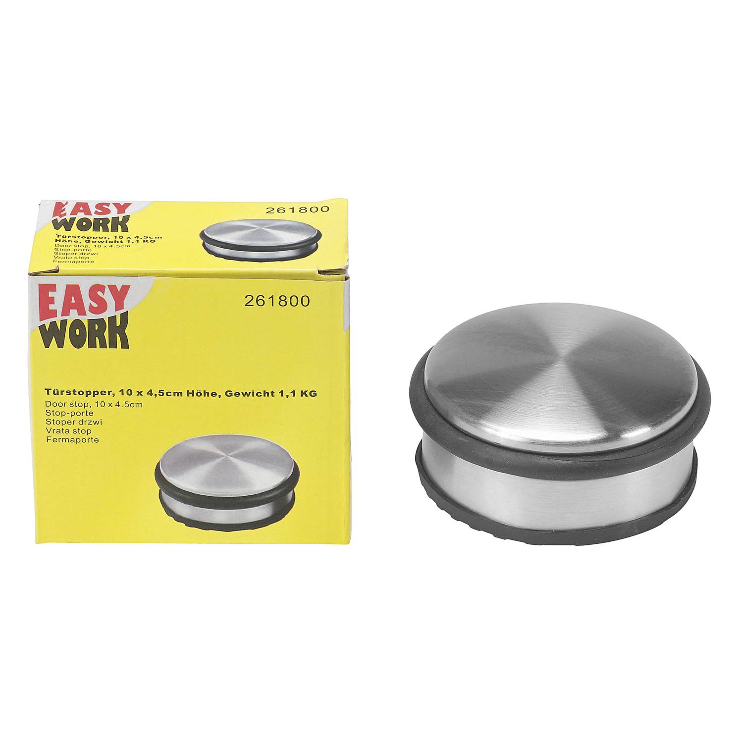 Easy Work Türstopper 10x4,5cm 1,1Kg, silber