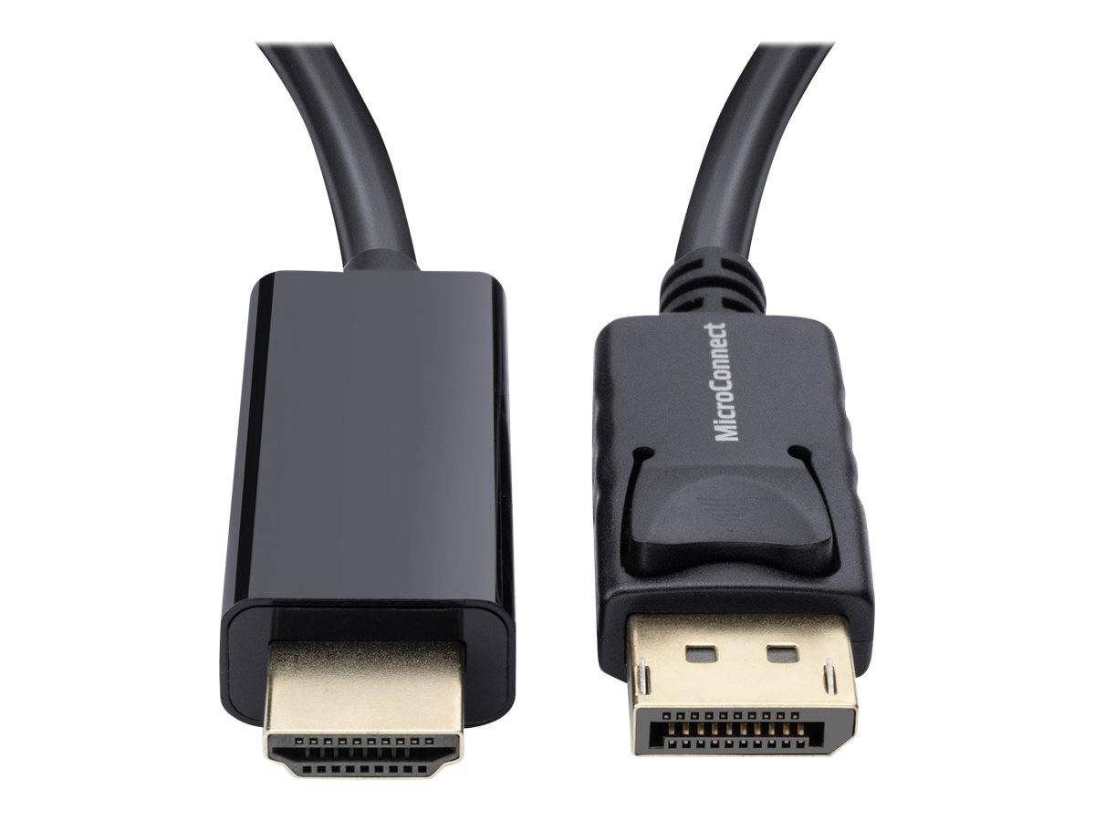 Zwei schwarze Videokabel mit DisplayPort-ähnlichen Anschlüssen, eines in Vollgröße und eines Mini DisplayPort, nebeneinander auf weißem Hintergrund dargestellt.