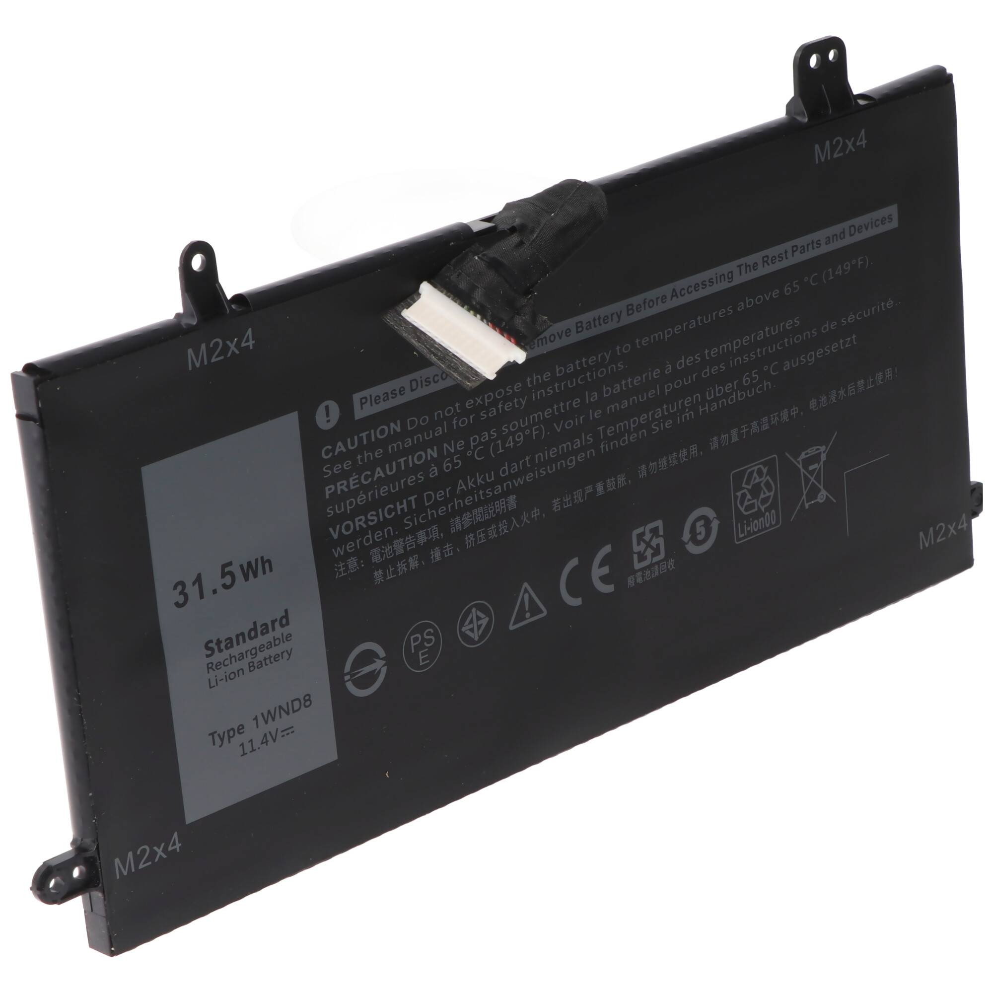 Akku passend für Dell Latitude 5285, Li-ion, 11,4V, 2760mAh, 31,5Wh