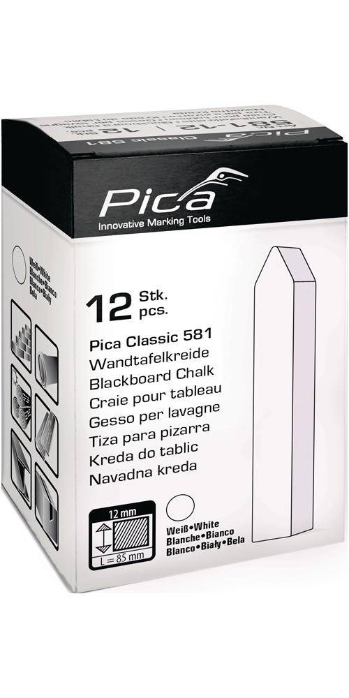 Pica Tafelkreide Classic weiß L90xB12xH12mm