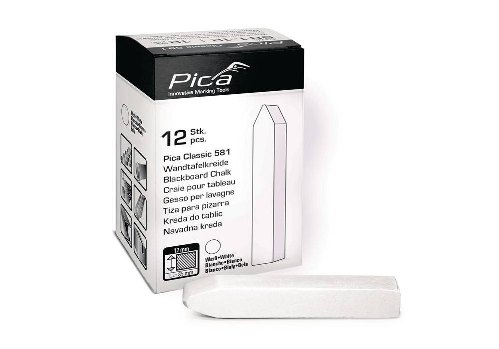 Pica Tafelkreide Classic weiß L90xB12xH12mm