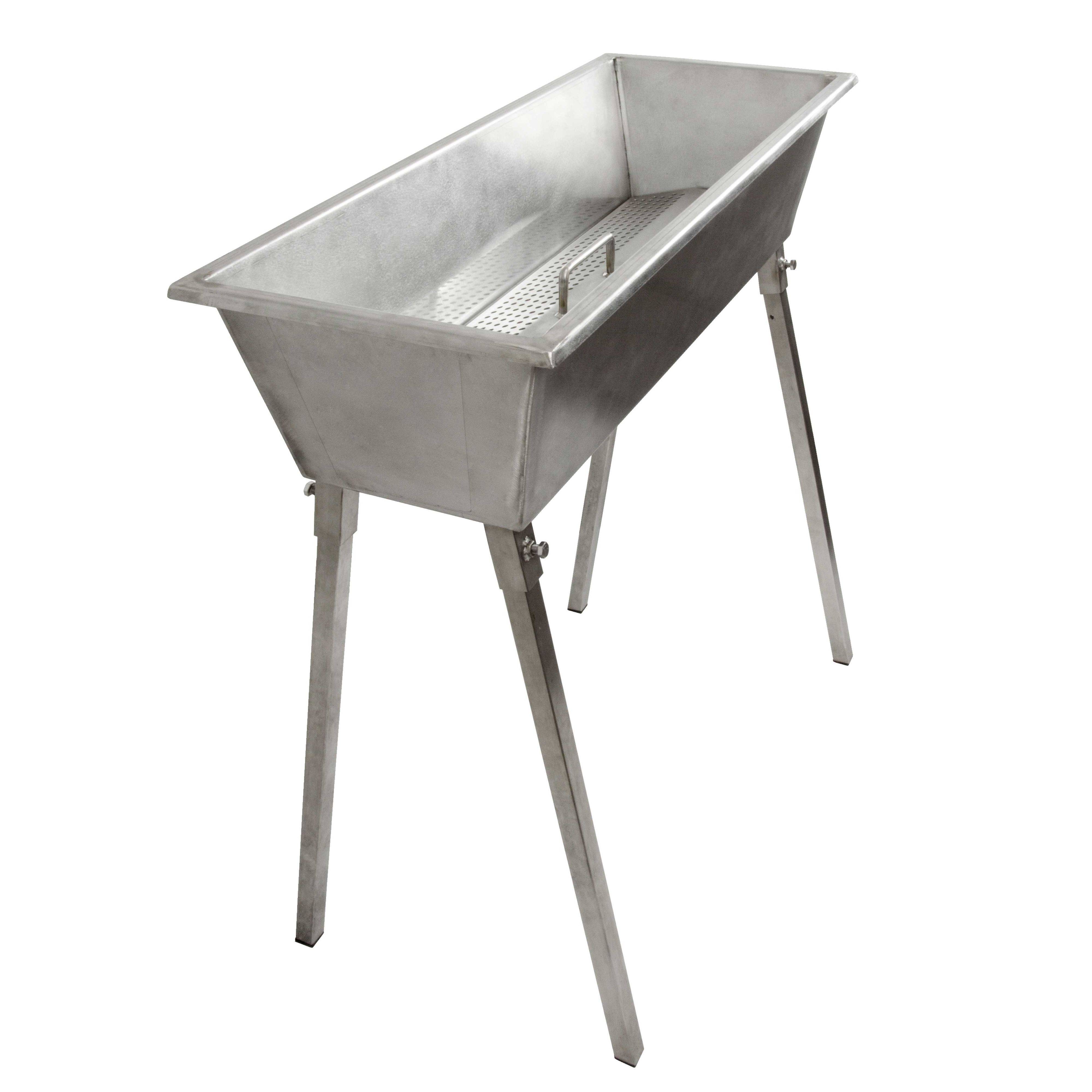 Mangal Grill 80x34cm Edelstahl 2mm Holzkohlegrill Schaschlik Standgrill Kohlegrill Brikett BBQ abnehmbare Füße