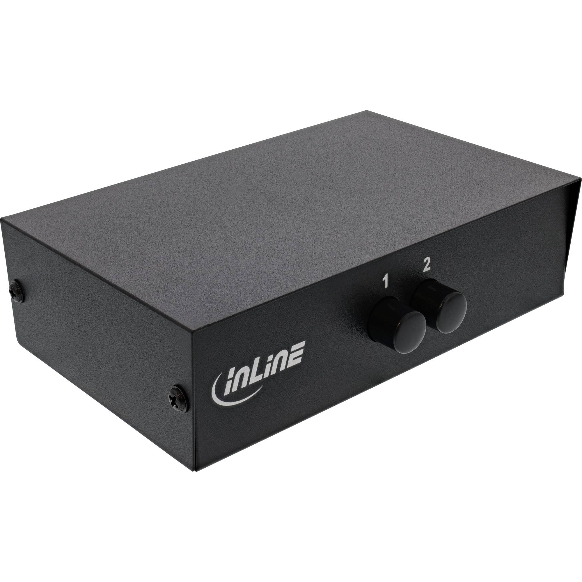 INLINE - AV Umschalter manuell 2-port - 3x Cinch IN/OUT