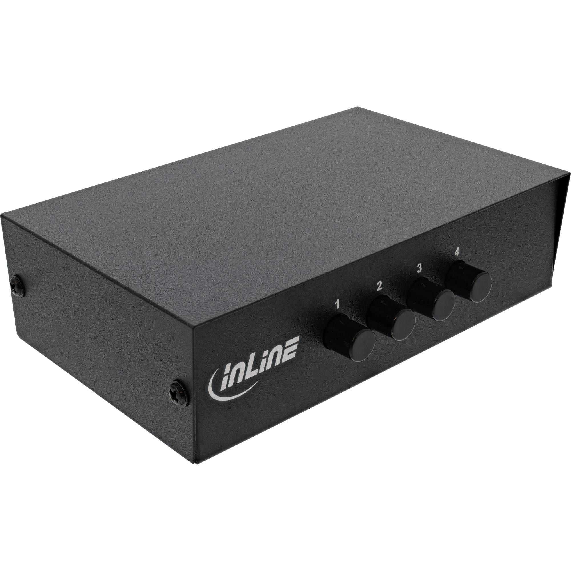 INLINE - AV Umschalter manuell 4-port - 3x Cinch IN/OUT