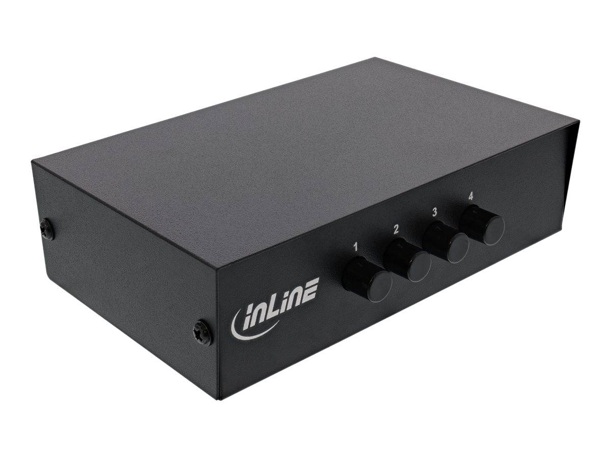 INLINE - AV Umschalter manuell 4-port - 3x Cinch IN/OUT