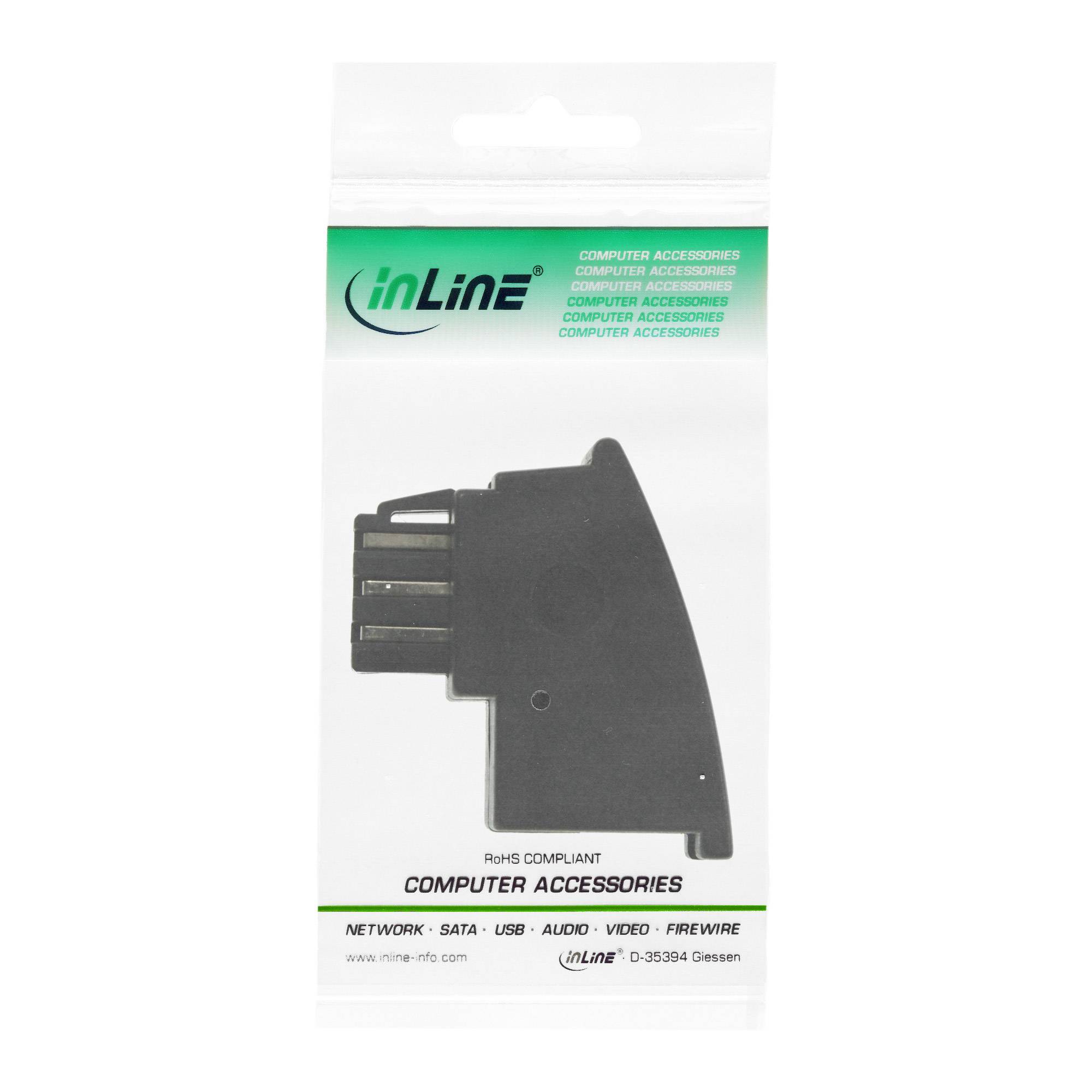 INLINE - TAE-F Adapter - TAE-F Stecker auf RJ11 Buchse - für Import Telefone