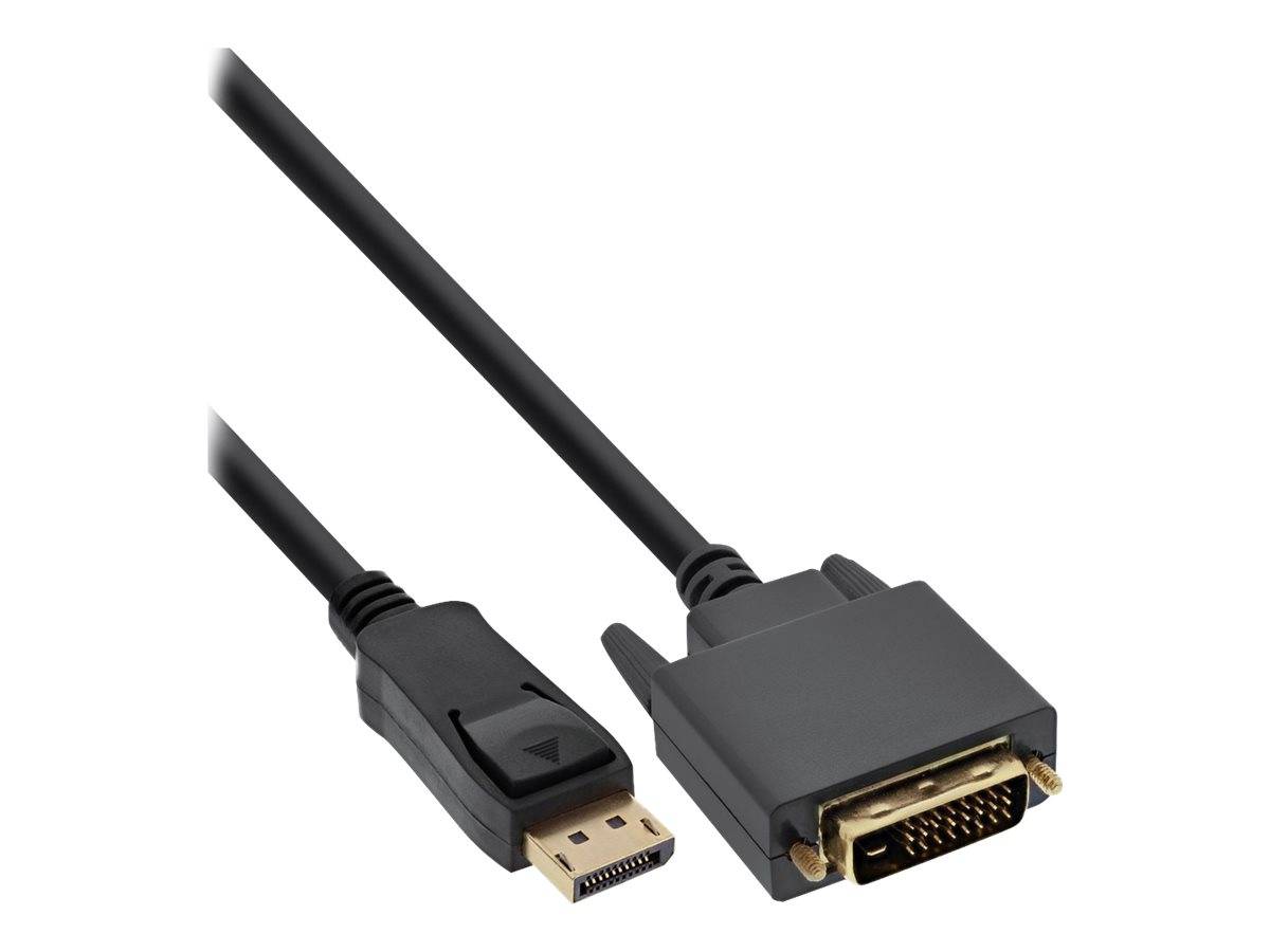 INLINE - DisplayPort zu DVI Konverter Kabel - schwarz - 0,3m
