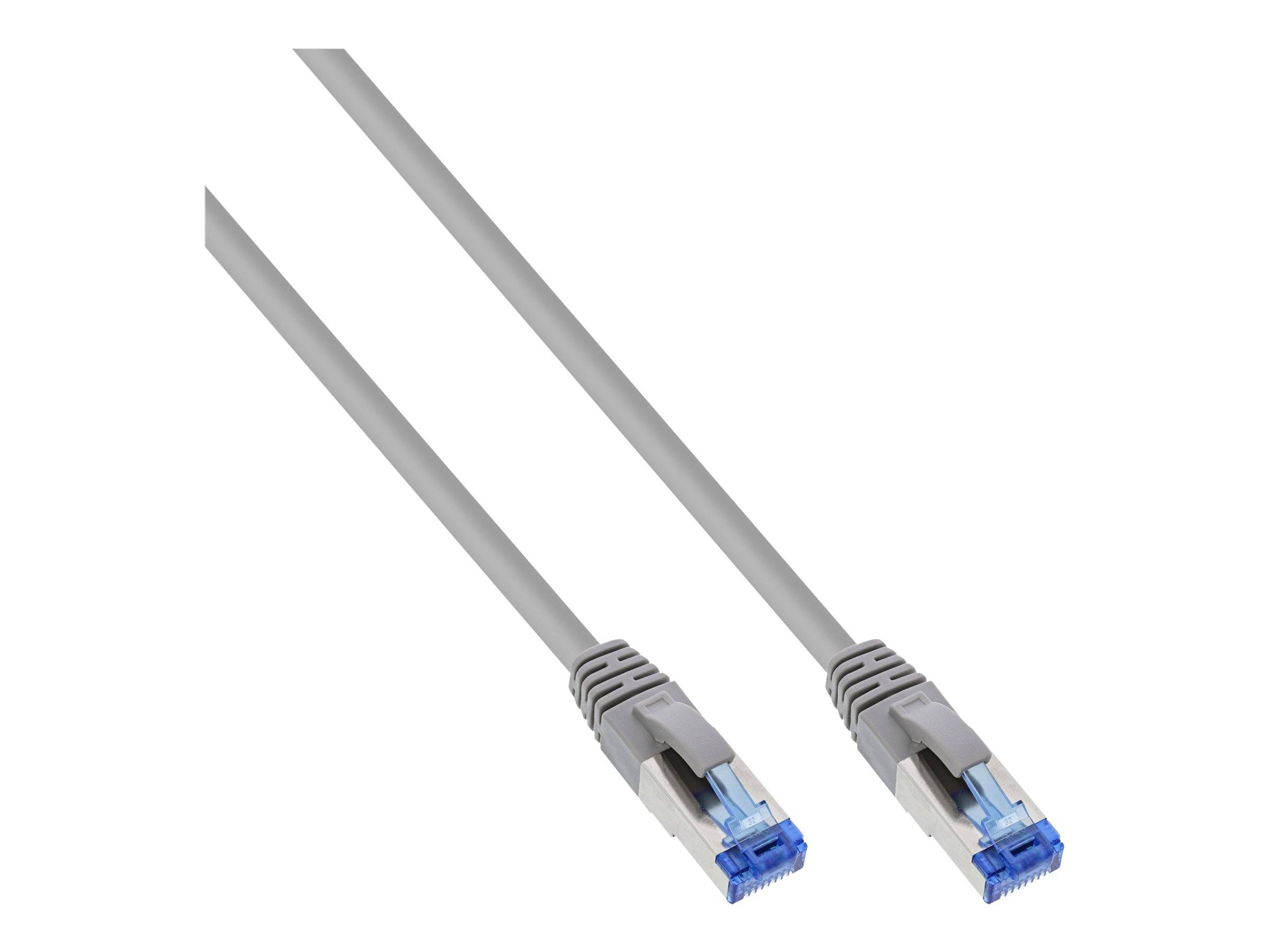 INLINE - 70er Bulk-Pack Patchkabel - S/FTP - Cat.6A - halogenfrei - Kupfer grau 1m