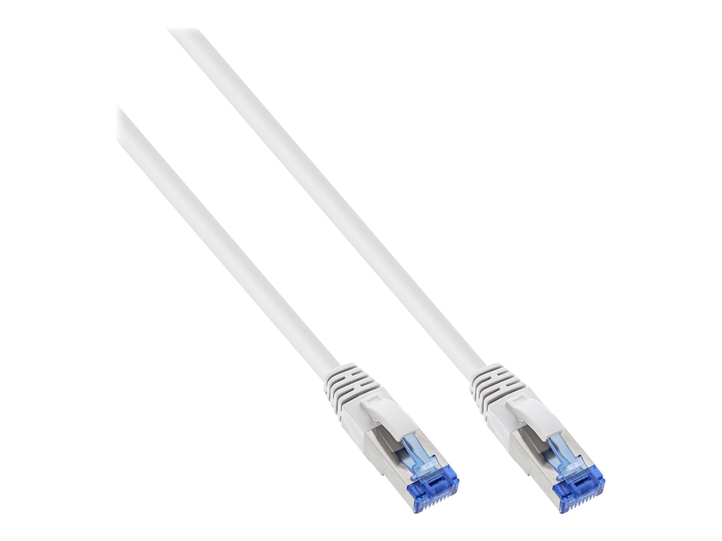 INLINE - 70er Bulk-Pack Patchkabel - S/FTP Cat.6A - halogenfrei - Kupfer - weiß 1m