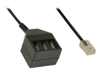 INLINE - TAE Adapterkabel - RJ45 Stecker auf TAE NFN Dose - 20cm