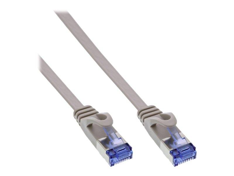 INLINE - Patchkabel flach - U/FTP - Cat.6A - grau - 10m
