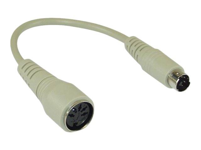 InLine Tastatur-Adapterkabel - 5pol DIN-Buchse an PS/2-Stecker - Länge: ca. 10cm