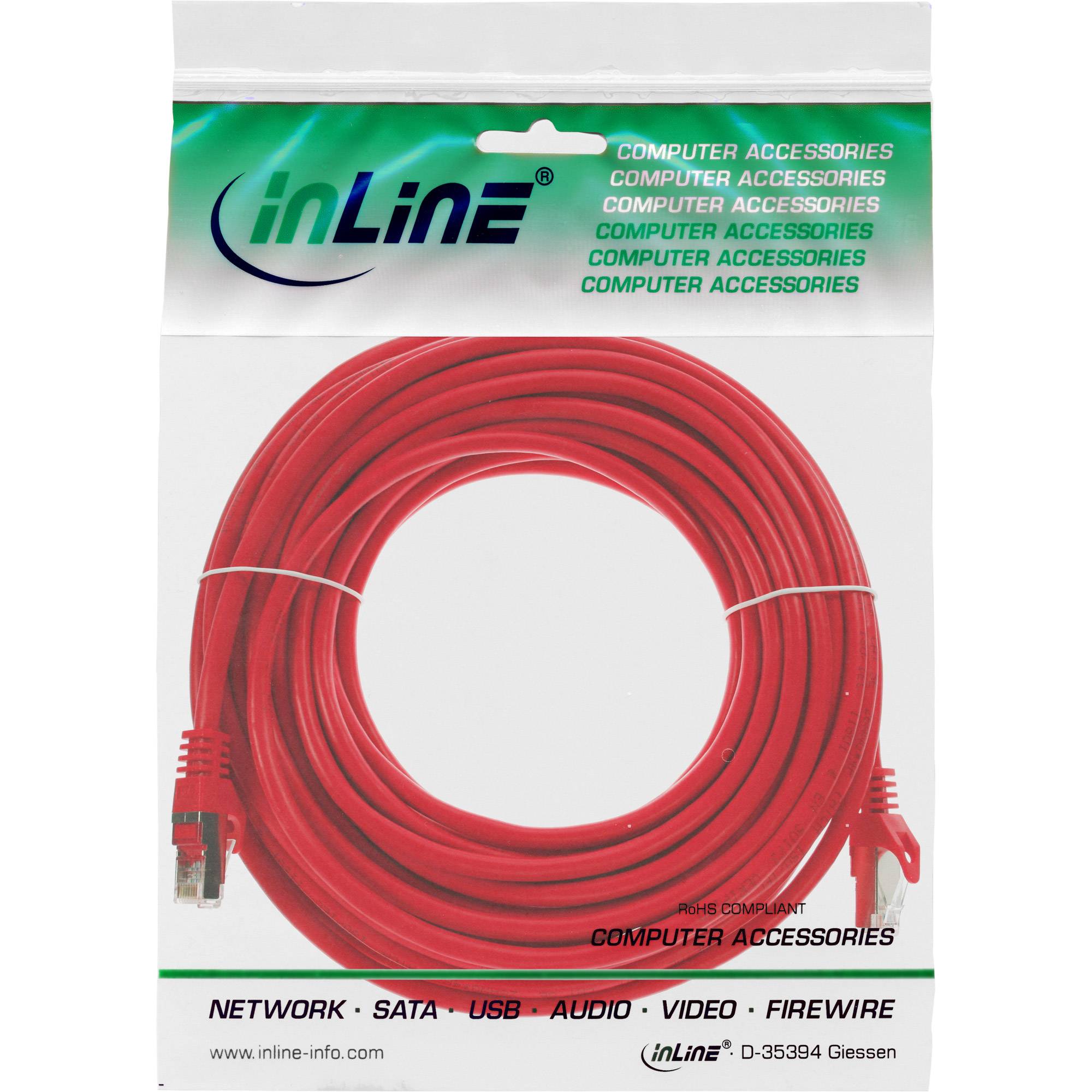 INLINE - Patchkabel - SF/UTP - Cat.5e - rot - 20m