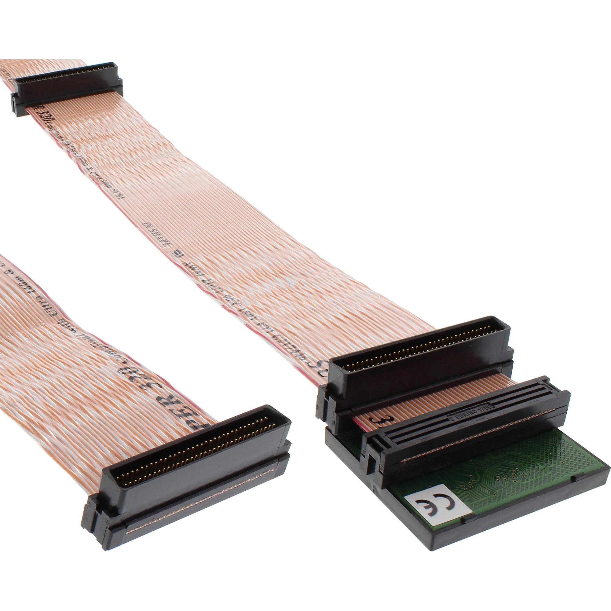 InLine SCSI U320 Flachbandkabel - 68pol - für 2 Geräte - mit Terminator - bis ID