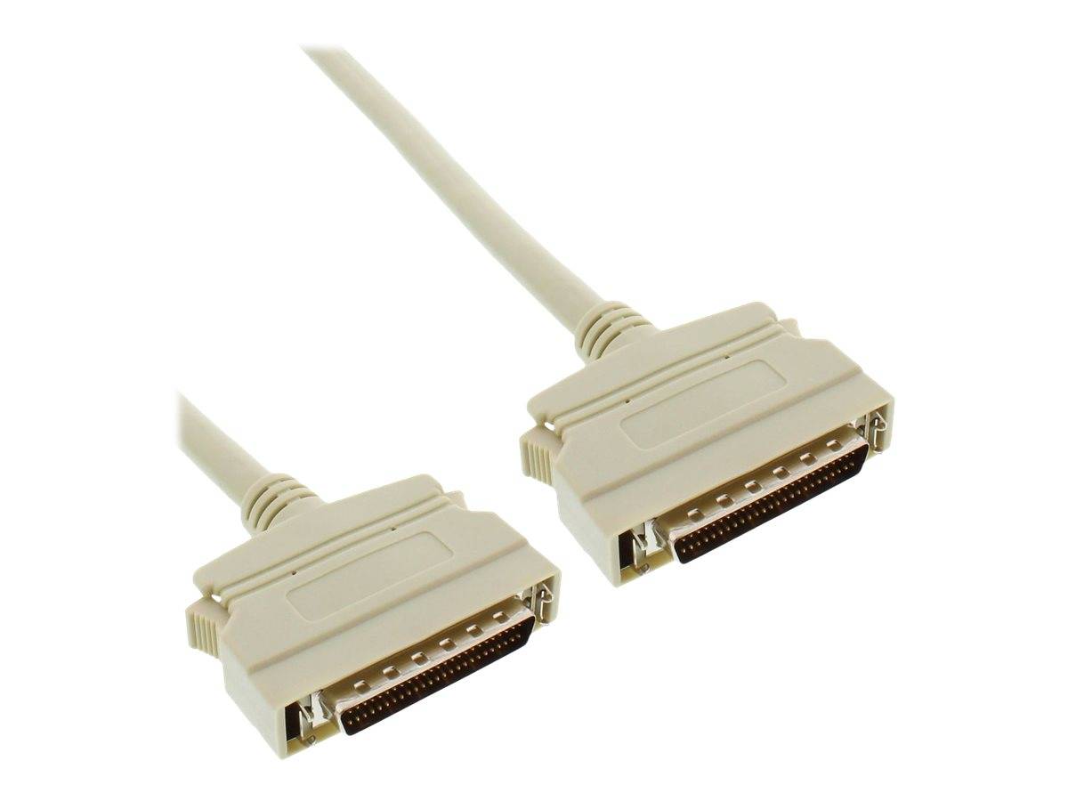 InLine SCSI II Kabel - 50pol Mini Sub-D Stecker / Stecker - 1m - 1 m - Grau