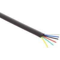 INLINE - Modularkabel - 6adrig Flachband schwarz - 100m Ring