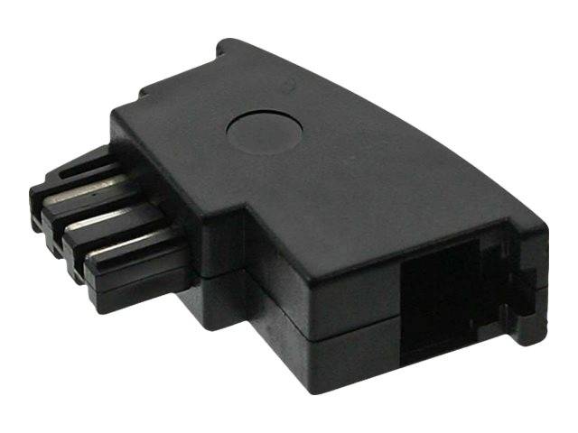 InLine TAE-F Adapter - TAE-F Stecker auf RJ11 Buchse - für Import Telefone - Sch