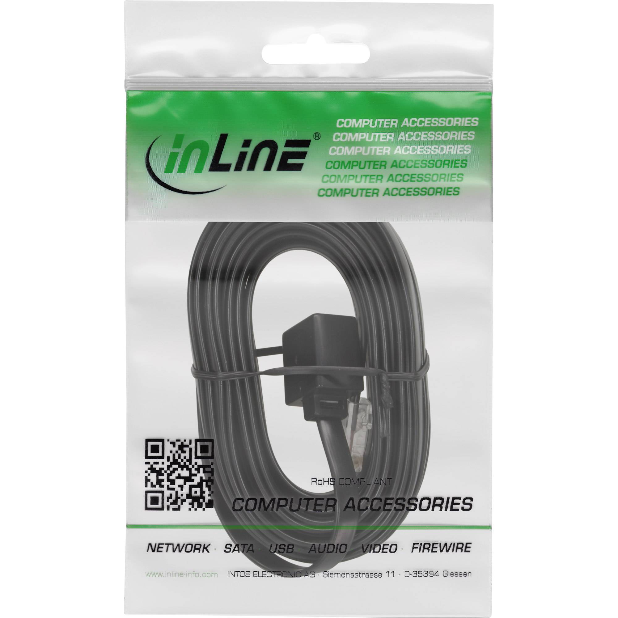 INLINE - ISDN-Verlängerung - RJ45 (8P8C) Stecker / Buchse - 3m