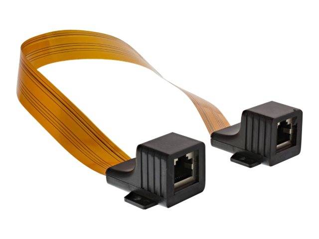 INLINE - Patchkabel Fensterdurchführung - 2x RJ45 Buchse - ungeschirmt - 0,3m