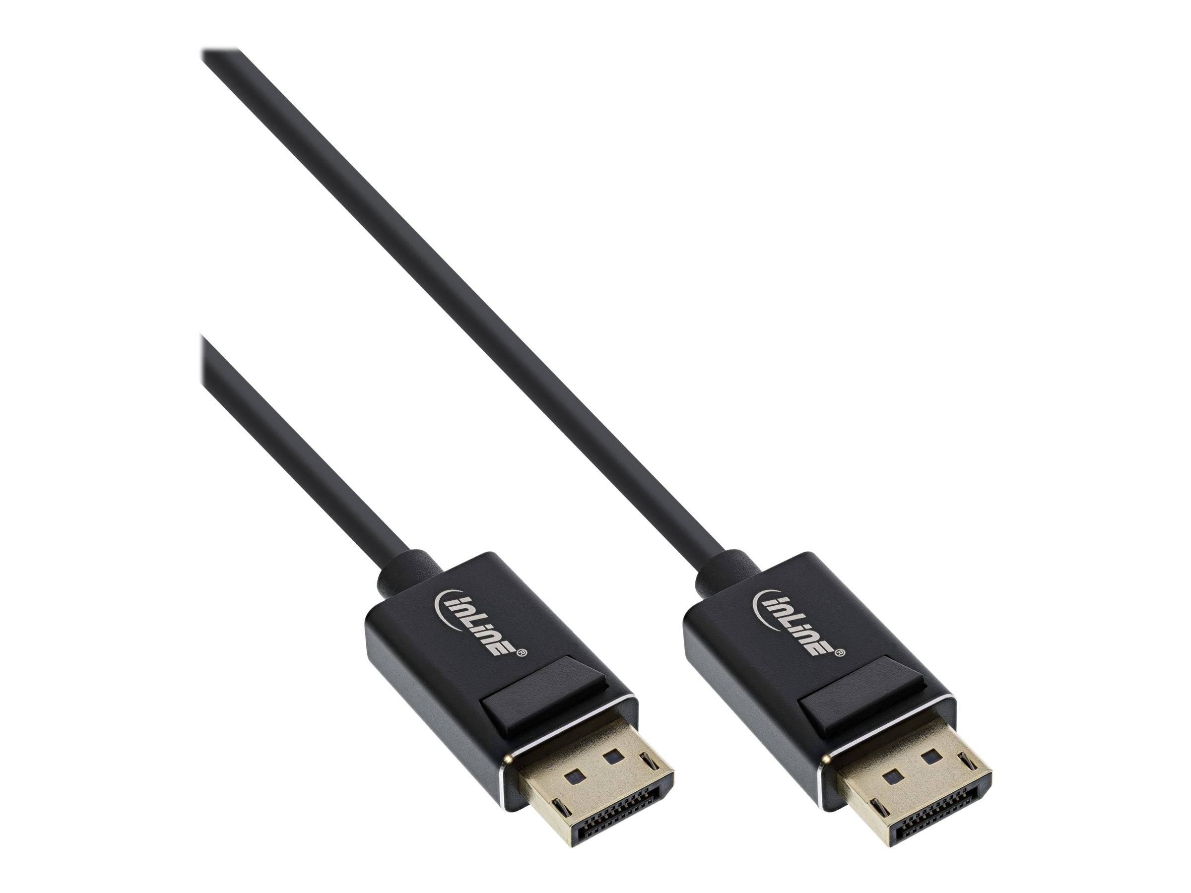 INLINE - DisplayPort 2.0 Kabel - 8K4K UHBR - schwarz - vergoldete Kontakte - 1m