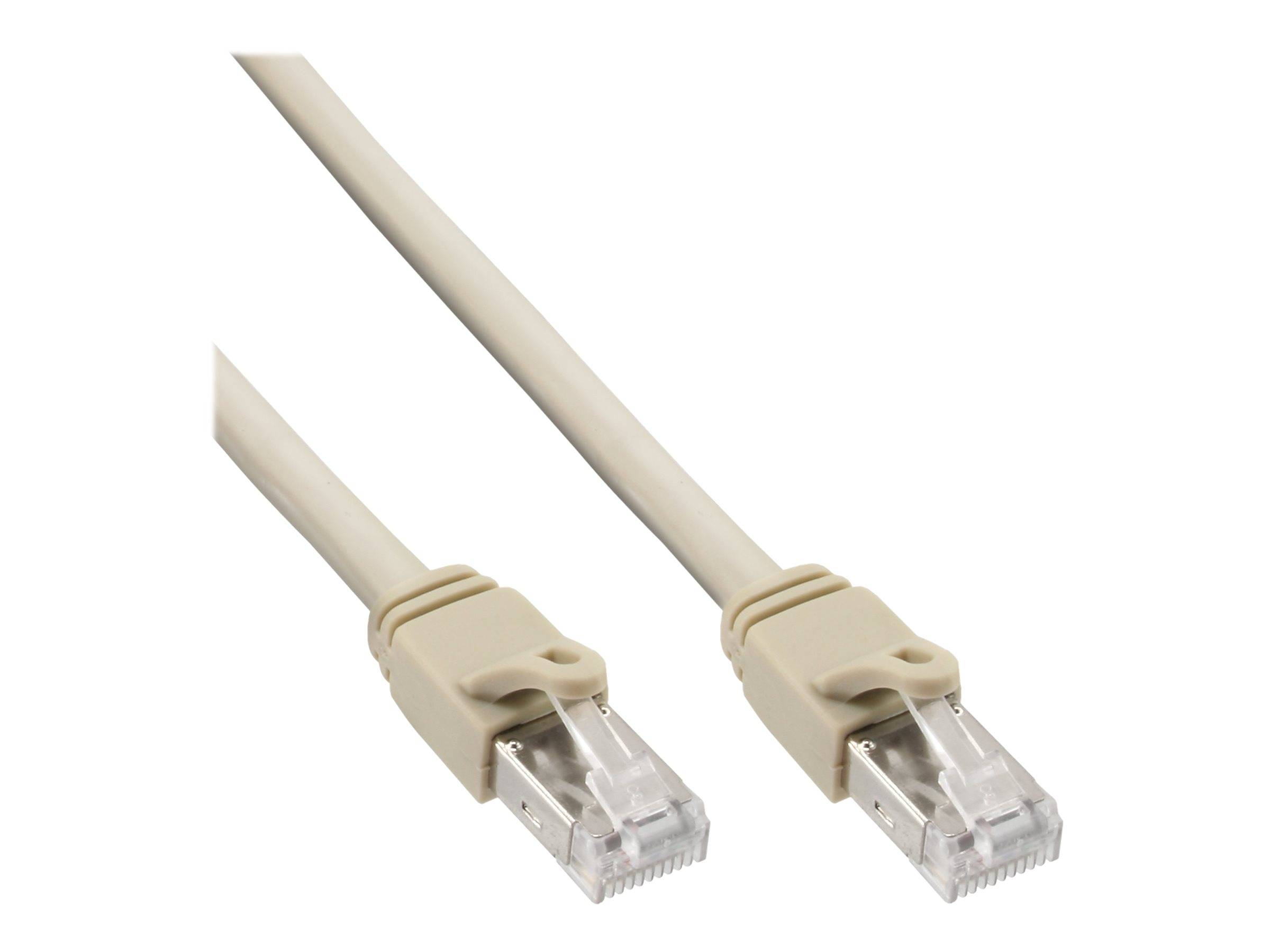 INLINE - Patchkabel - S/FTP (PiMf) - Cat.6 zert. - 250MHz - PVC - Kupfer - grau - 0,3m