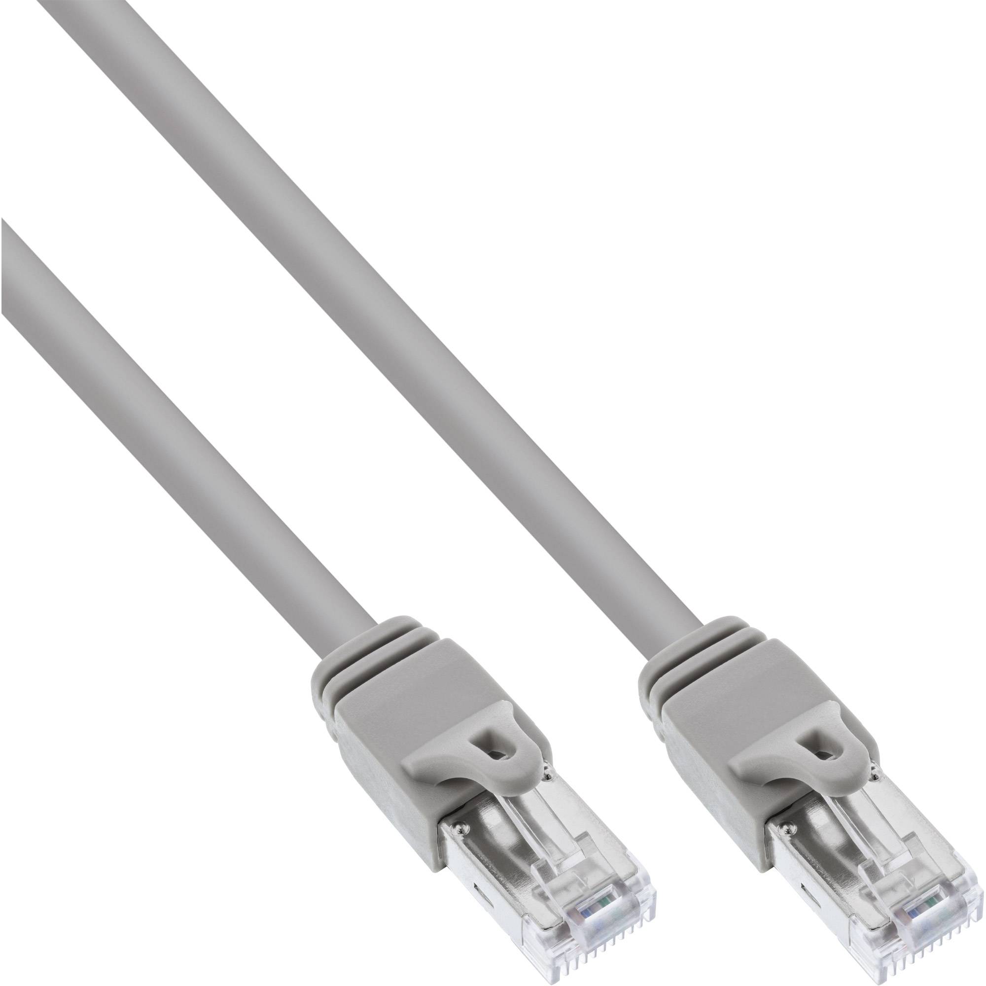 INLINE - Patchkabel - S/FTP (PiMf) - Cat.6 zert. - 250MHz - PVC - Kupfer - grau - 0,3m