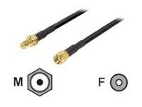 InLine WLAN Kabel - R-SMA-Stecker auf R-SMA-Kupplung - 10m - zu R-SMA (W) - 10 m