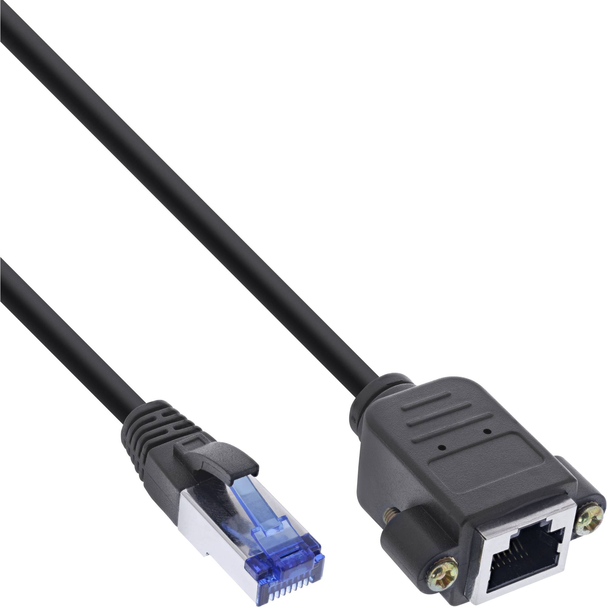 INLINE - Patchkabel Verlängerung - S/FTP (PiMf) - Cat.6A - halogenfrei - Kupfer - 0,5m
