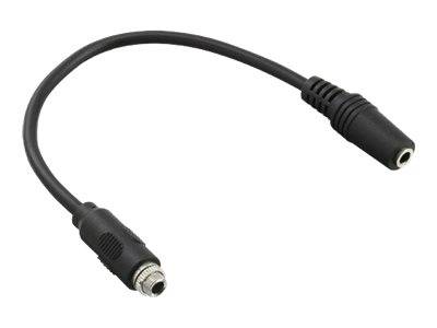 INLINE - Audio Adapterkabel zum Einbau 1x mit Gewinde - 3,5mm Stereo BU/BU - 0,2m