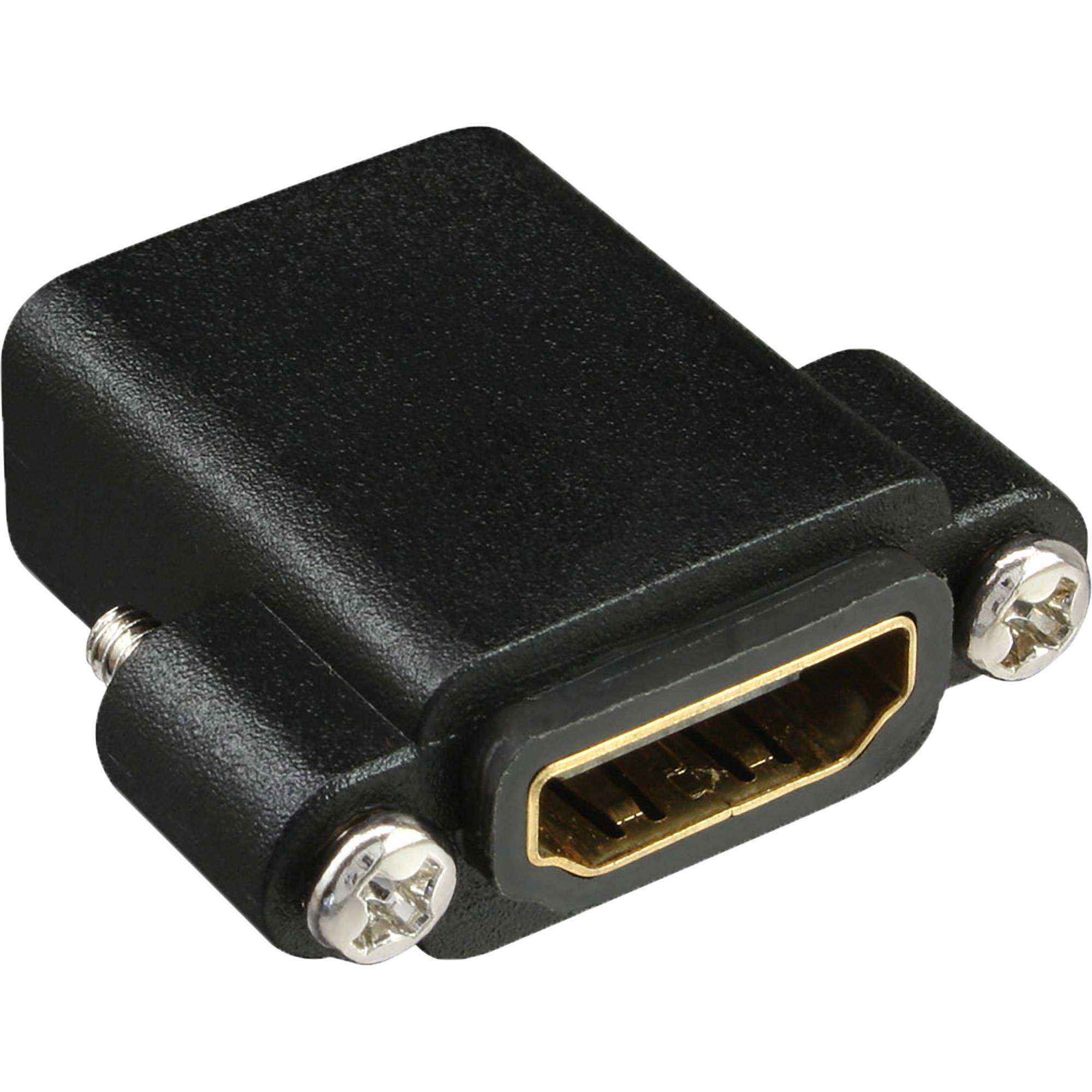 INLINE - HDMI Adapter zum Einbau mit Gewinde - A Buchse/Buchse,vergoldete Kontakte