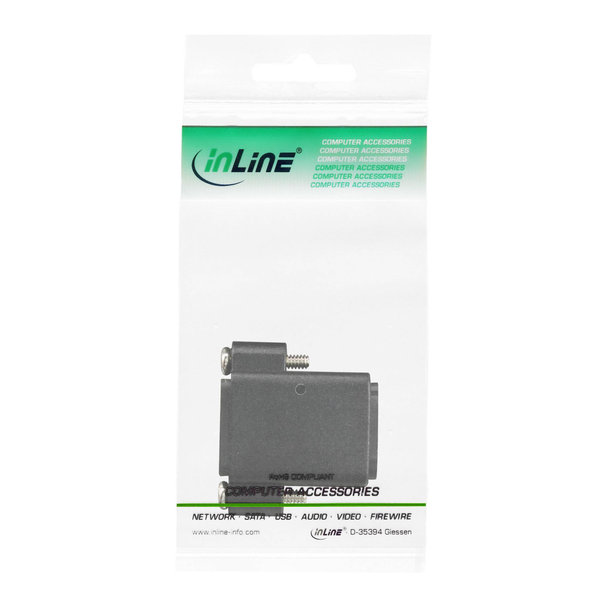 INLINE - HDMI Adapter zum Einbau mit Gewinde - A Buchse/Buchse,vergoldete Kontakte