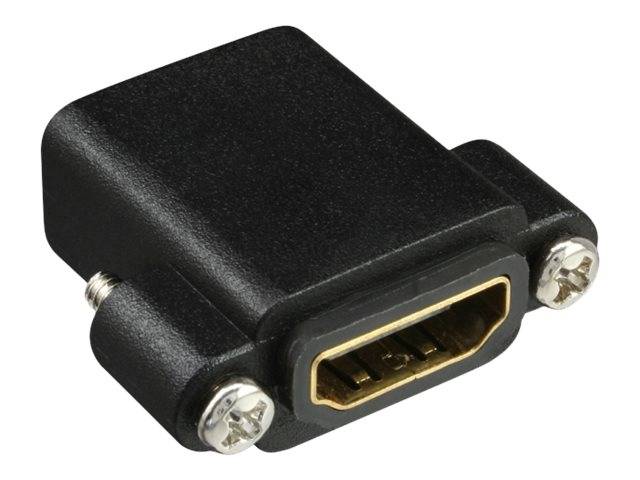 INLINE - HDMI Adapter zum Einbau mit Gewinde - A Buchse/Buchse,vergoldete Kontakte