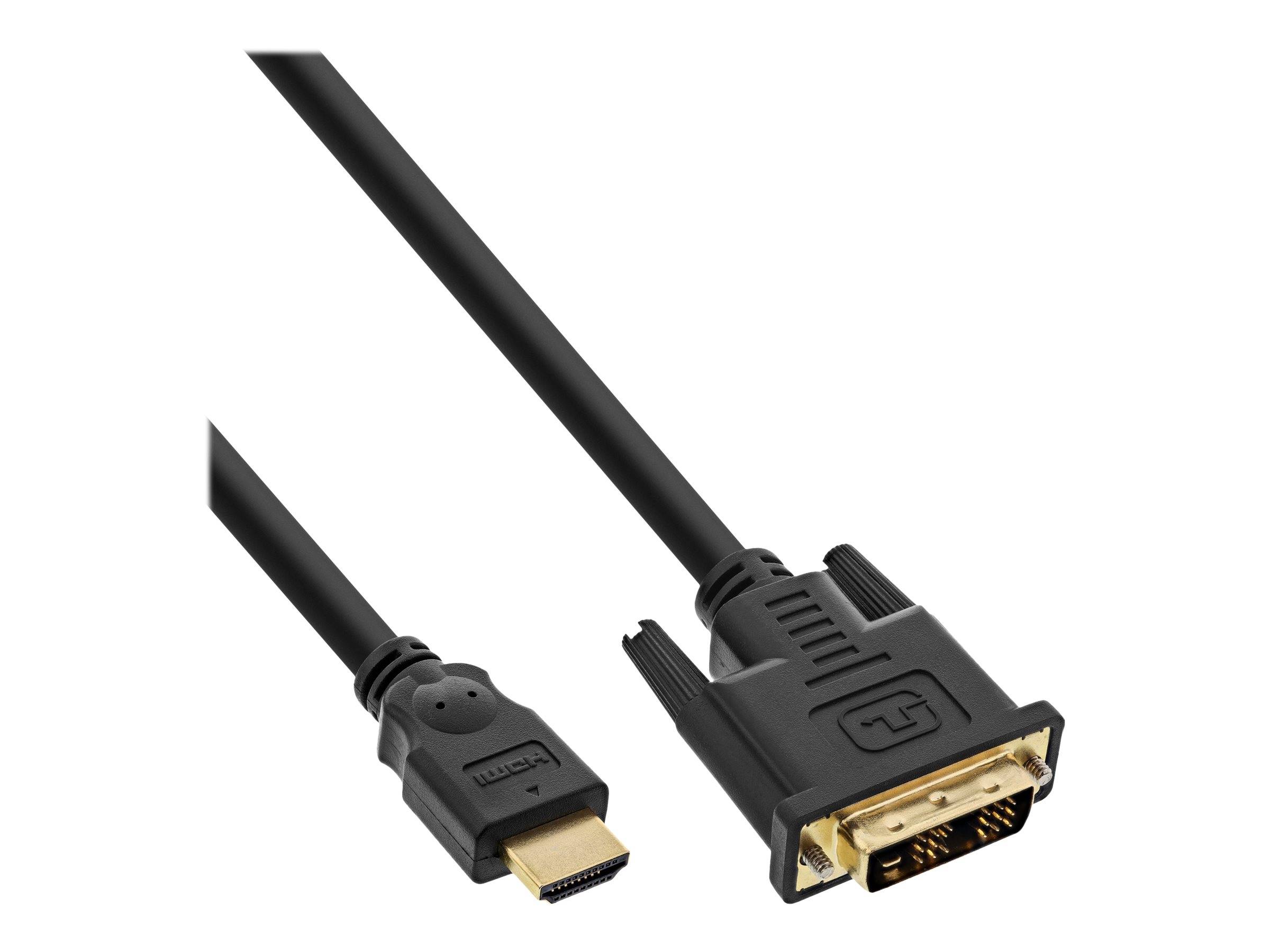 INLINE - 30er Bulk-Pack HDMI-DVI Kabel - vergoldete Kontakte - HDMI auf DVI - 2m