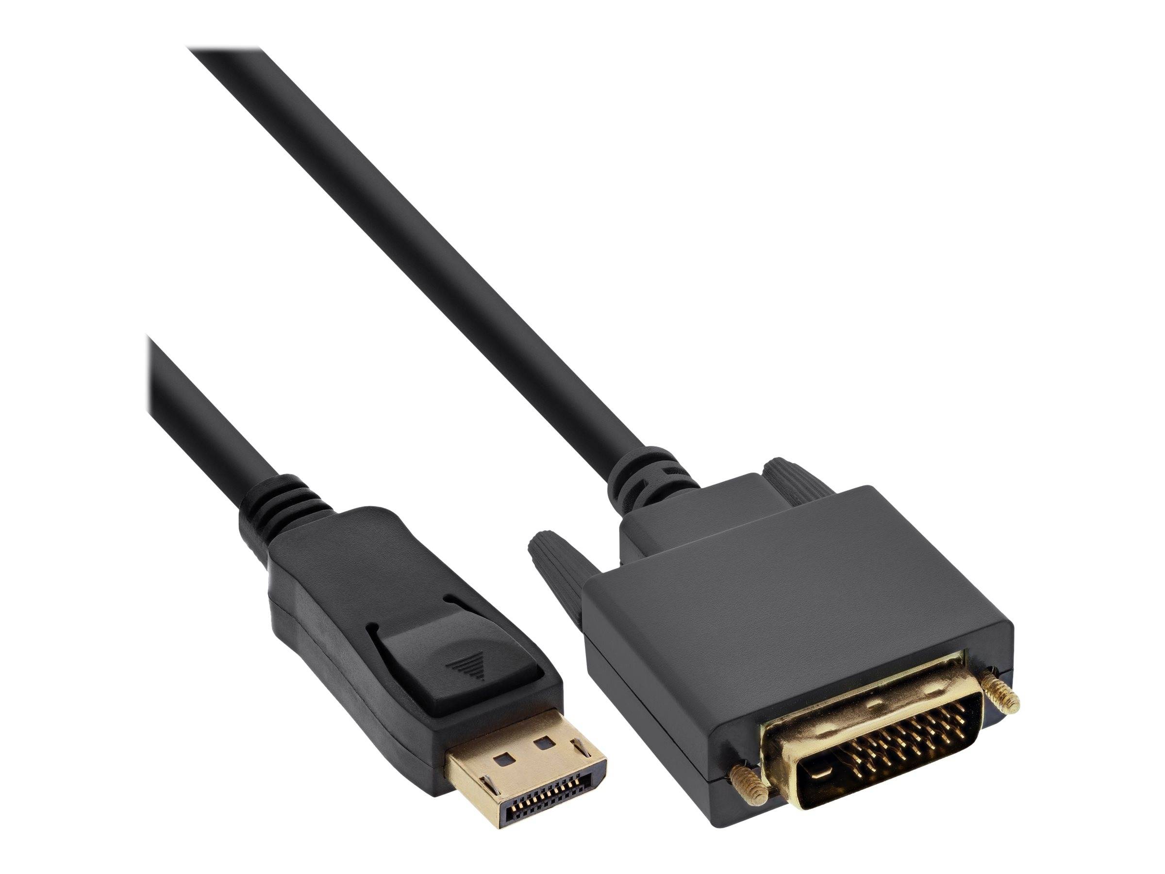 INLINE - DisplayPort zu DVI Konverter Kabel - schwarz - 10m