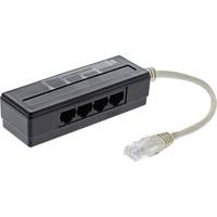 INLINE - 4-fach Telefon Port Splitter - RJ45 Stecker an 4x RJ45 Buchse - 0,15m