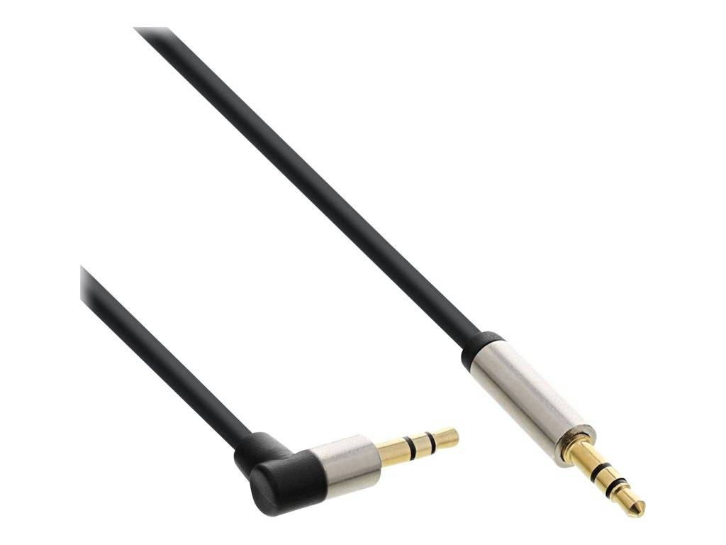 INLINE - Slim Audio Kabel Klinke 3,5mm ST/ST - gewinkelt - Stereo - 2m